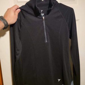 Black Long Sleeve Half-Zip (S)